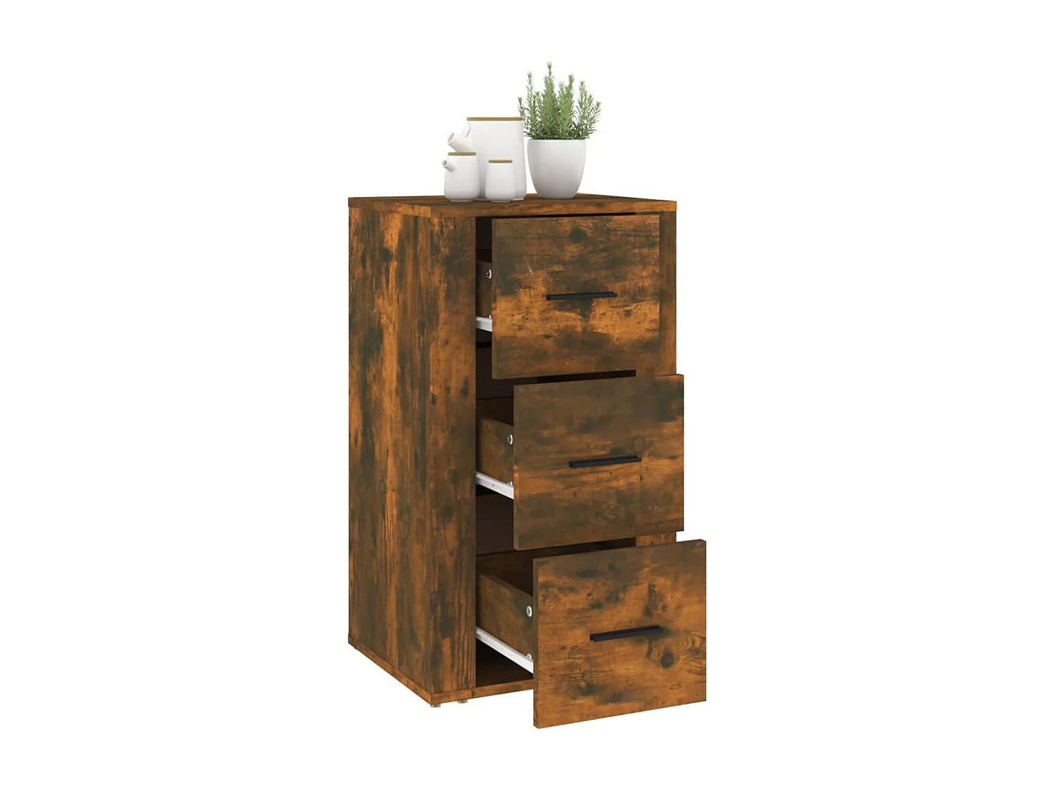 Buffet Chêne fumé 40x33x70 cm Bois d'ingénierie