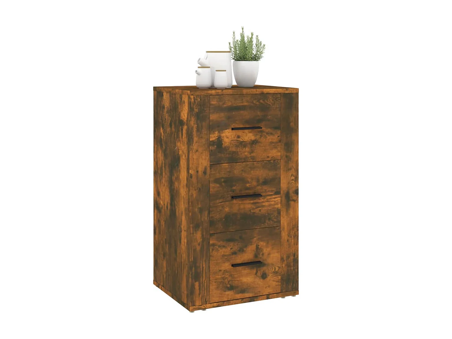 Buffet Chêne fumé 40x33x70 cm Bois d'ingénierie
