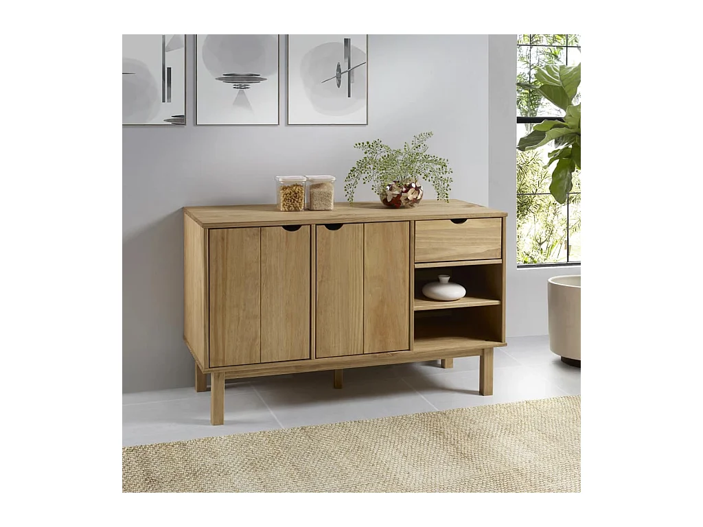 Buffet 114x43x73,5 cm Bois massif de pin