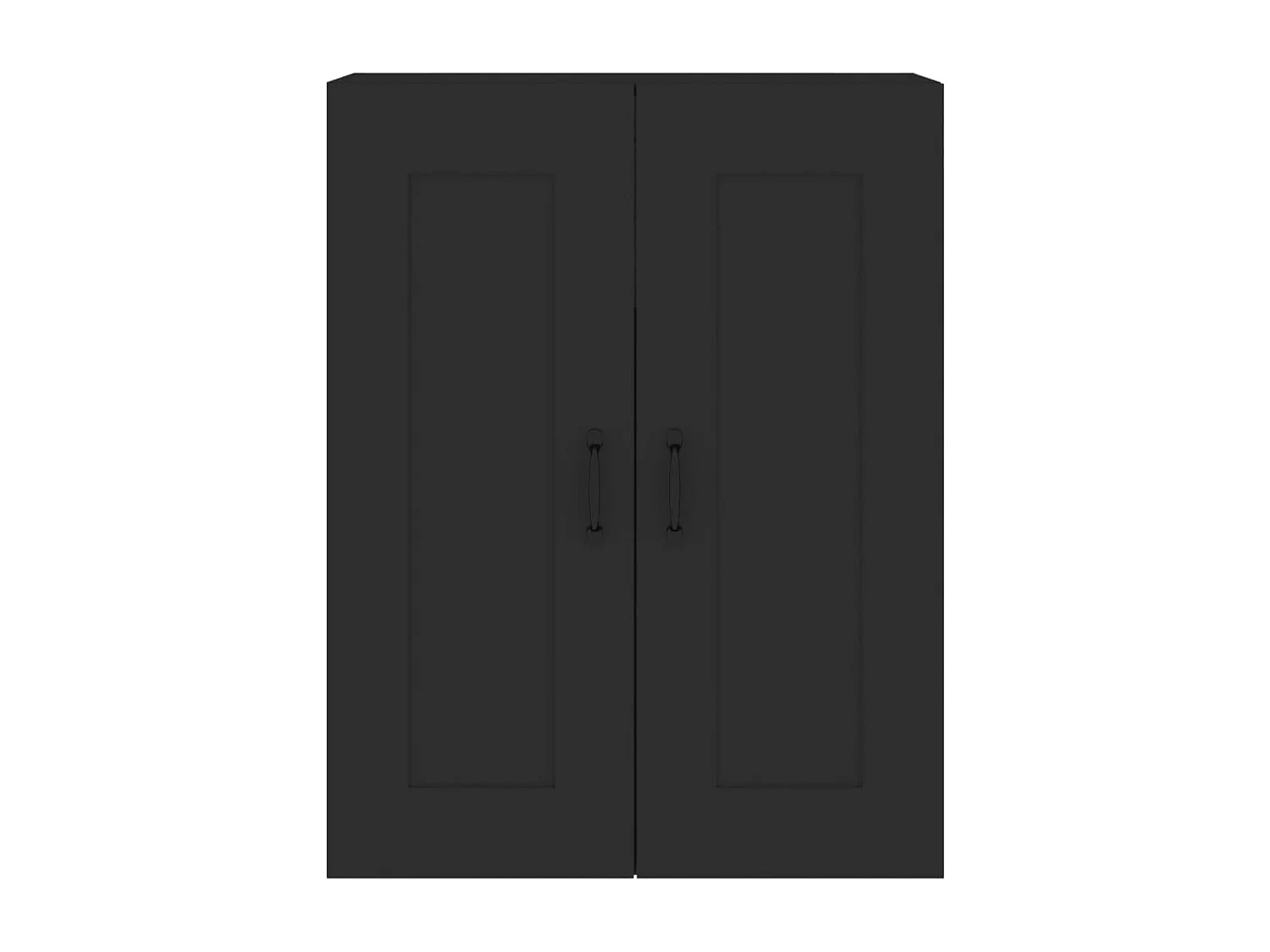 Armoires murales 2 pcs noir bois d'ingénierie