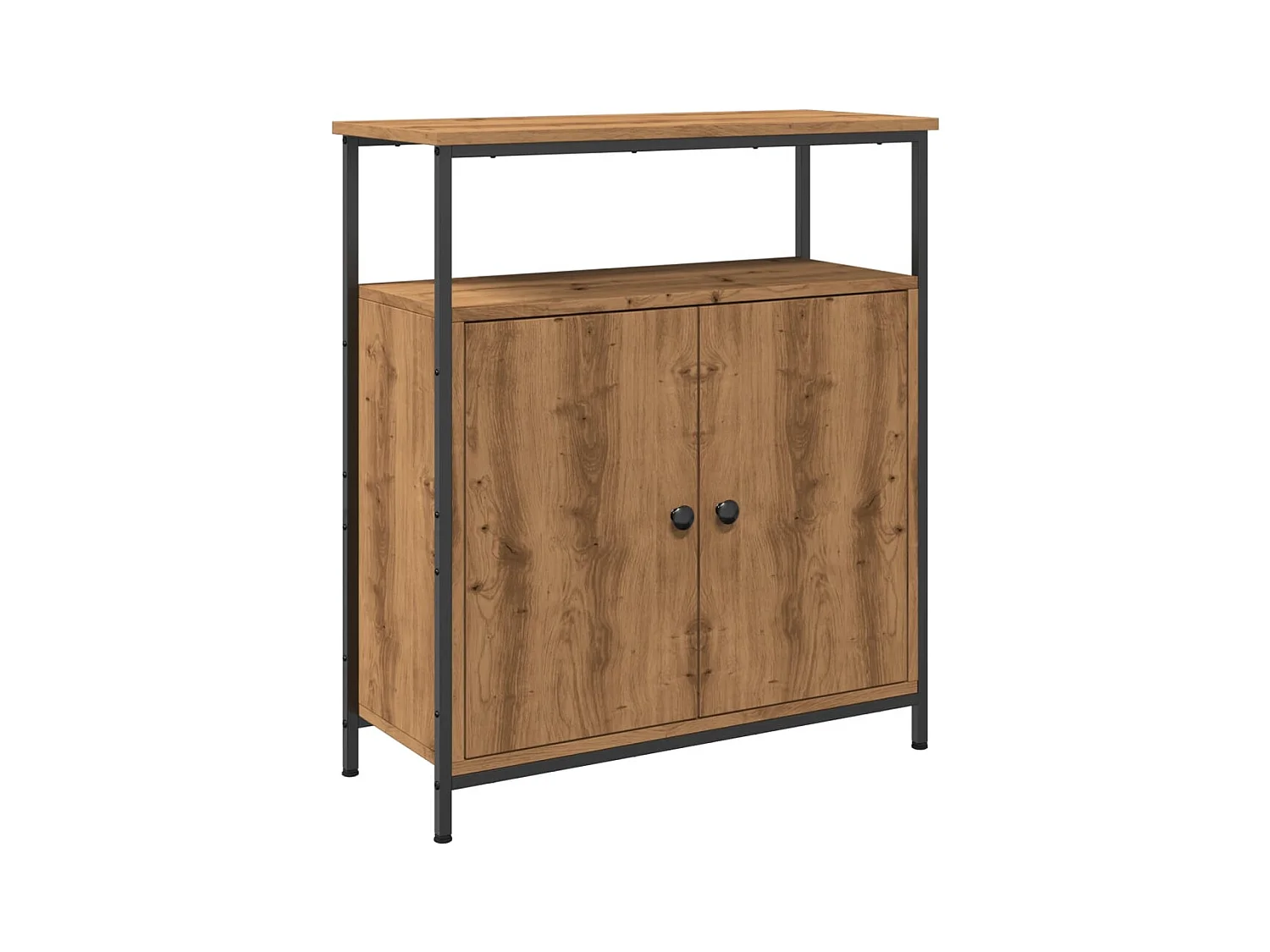 Buffet chêne artisanal 70x30x80 cm bois d'ingénierie