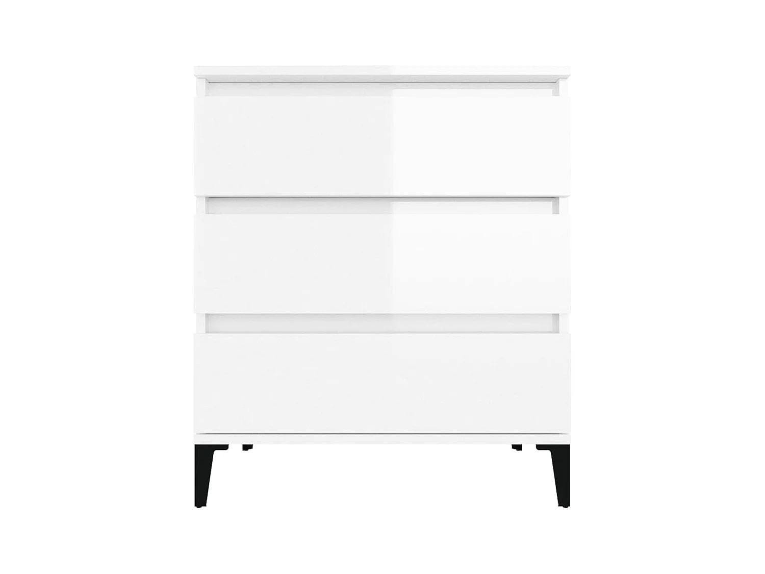 Credenza Bianco lucido 60x35x70 cm Legno composito