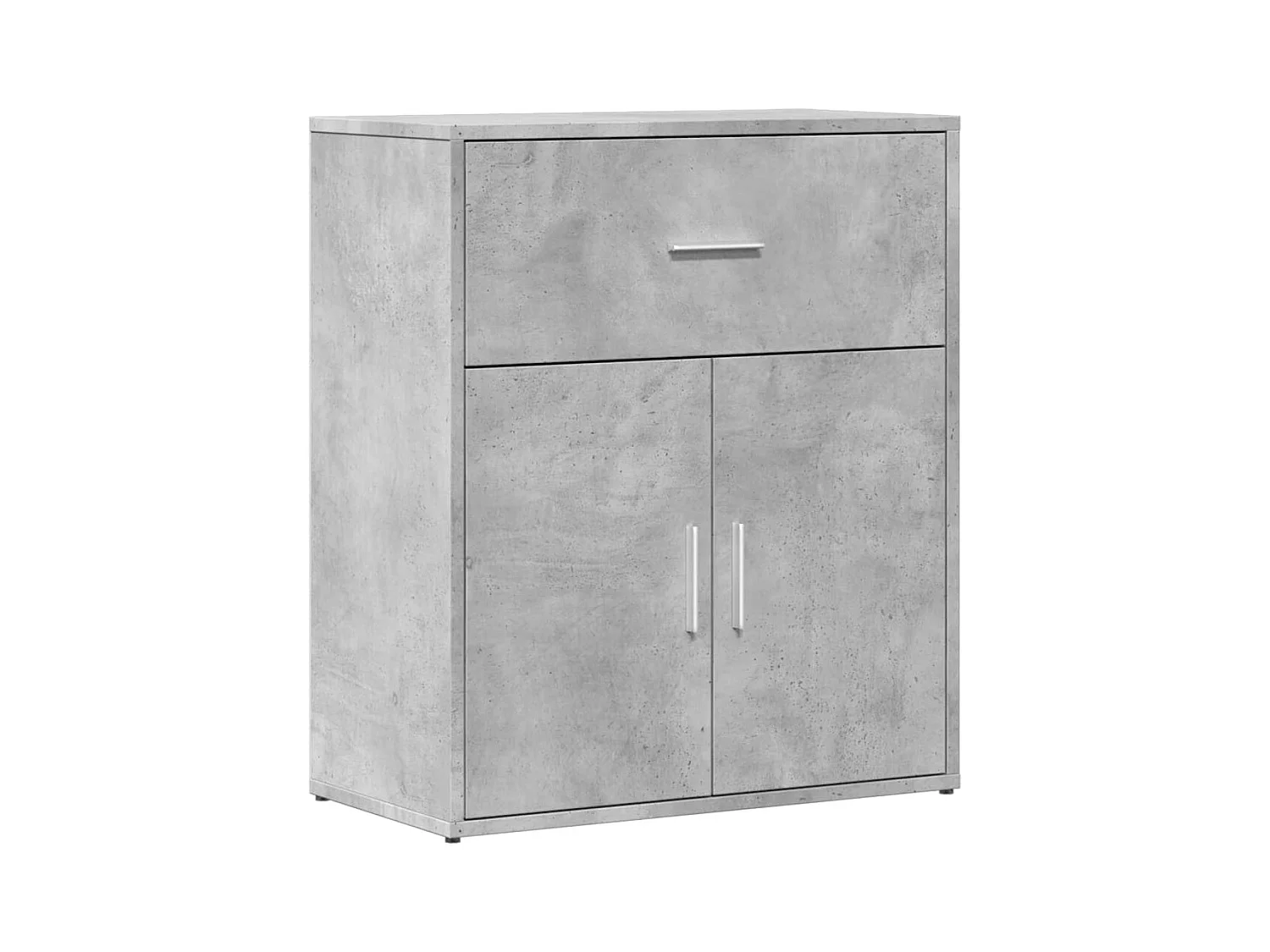 Aparador gris hormigón 60x31x70 cm madera de ingeniería