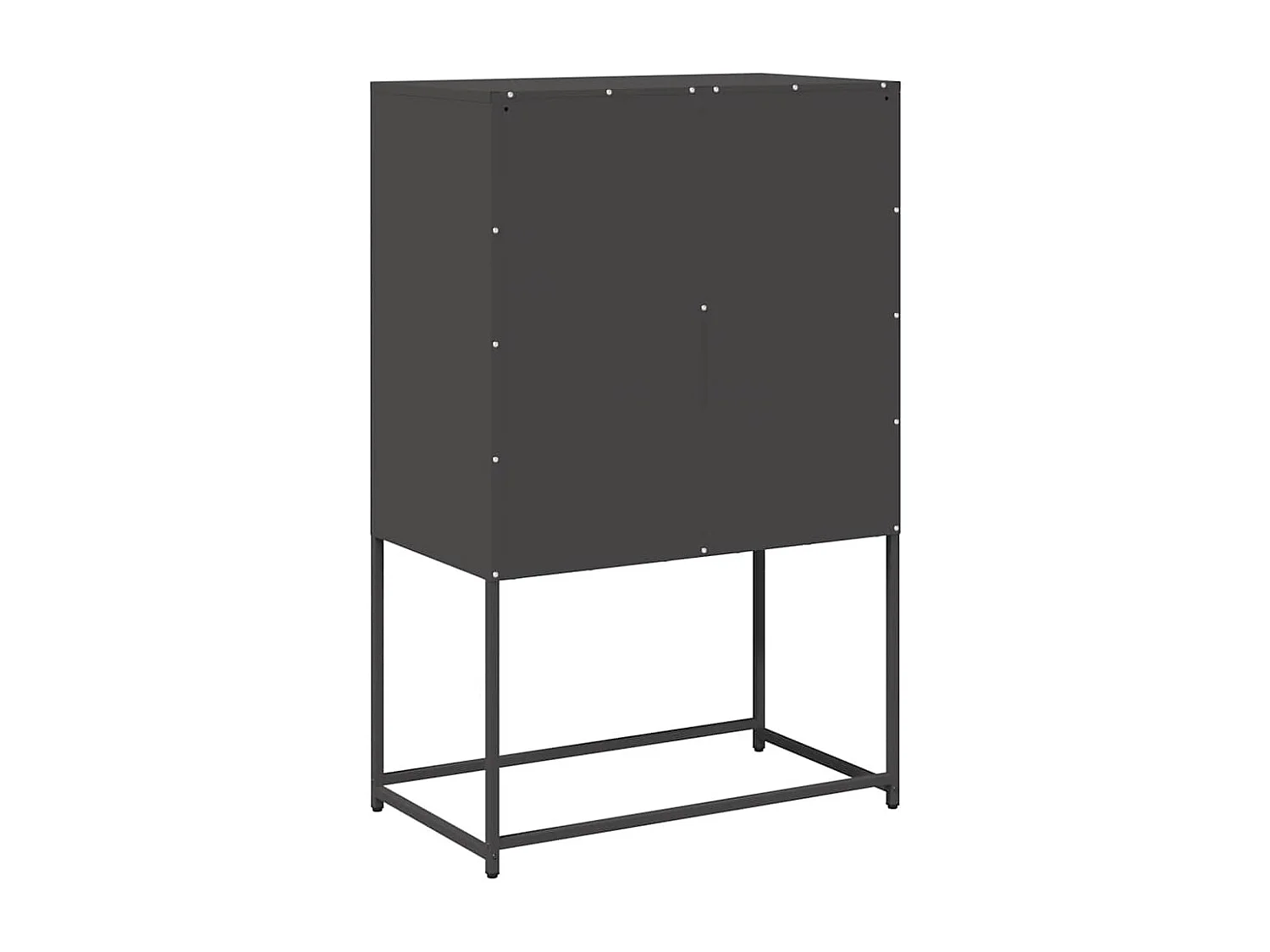 Buffet haut noir 68x39x107 cm acier