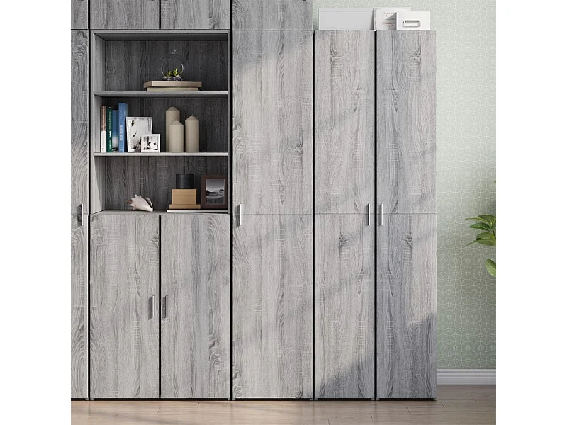 Buffet haut sonoma gris 40x42,5x185 cm bois d'ingénierie