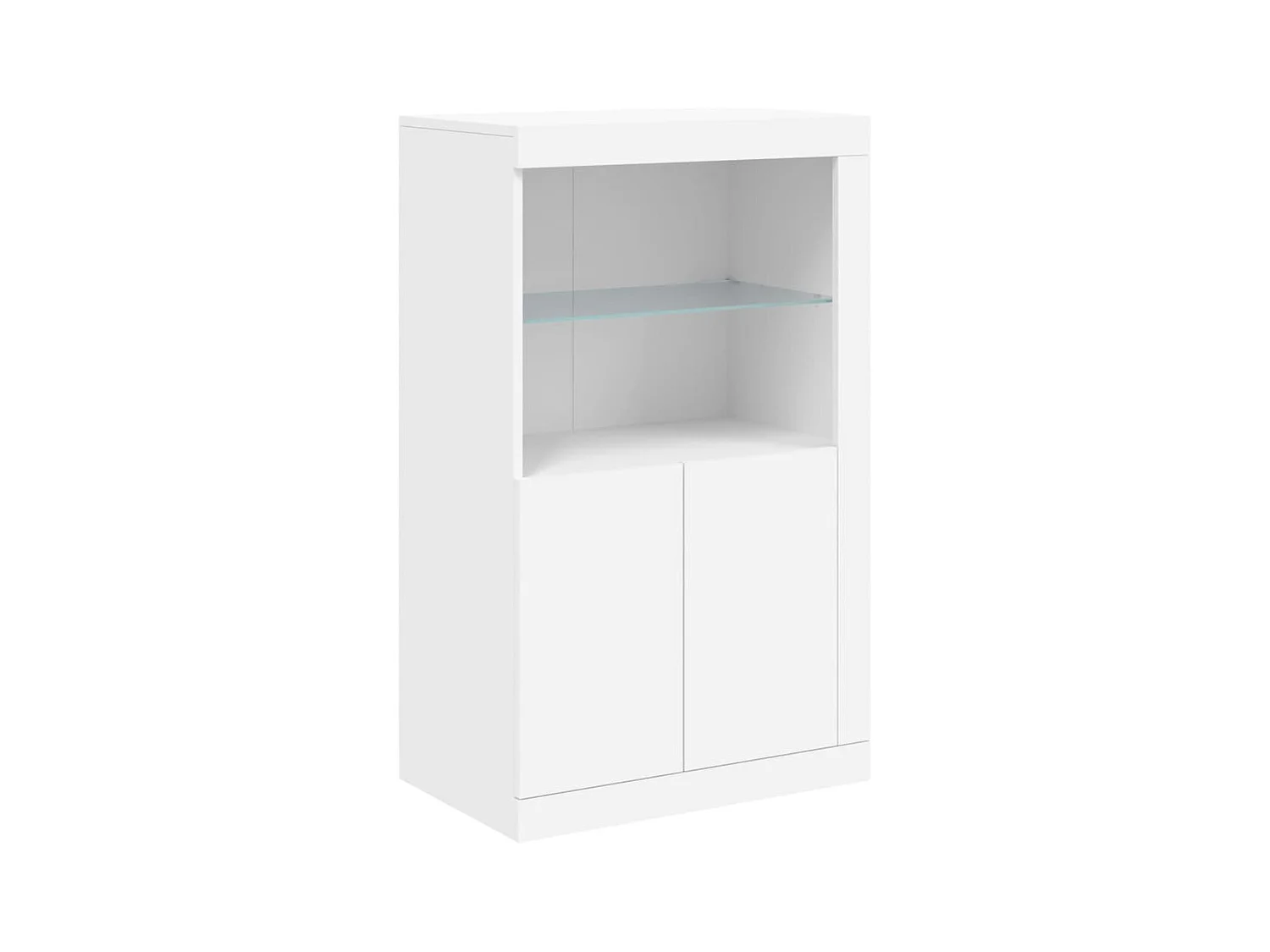 Credenza con luci LED bianche 181,5x37x100 cm