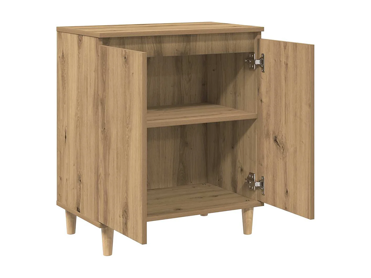 Buffet chêne artisanal 60x35x70 cm bois d'ingénierie