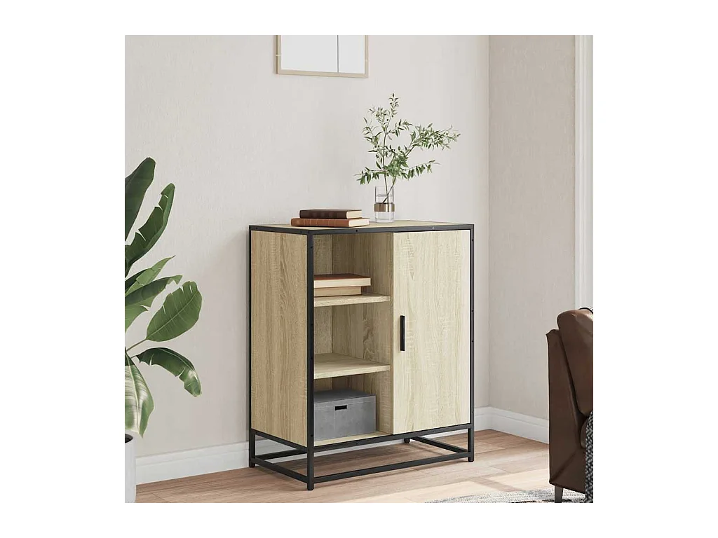 Buffet chêne sonoma 62x35x76 cm bois d'ingénierie