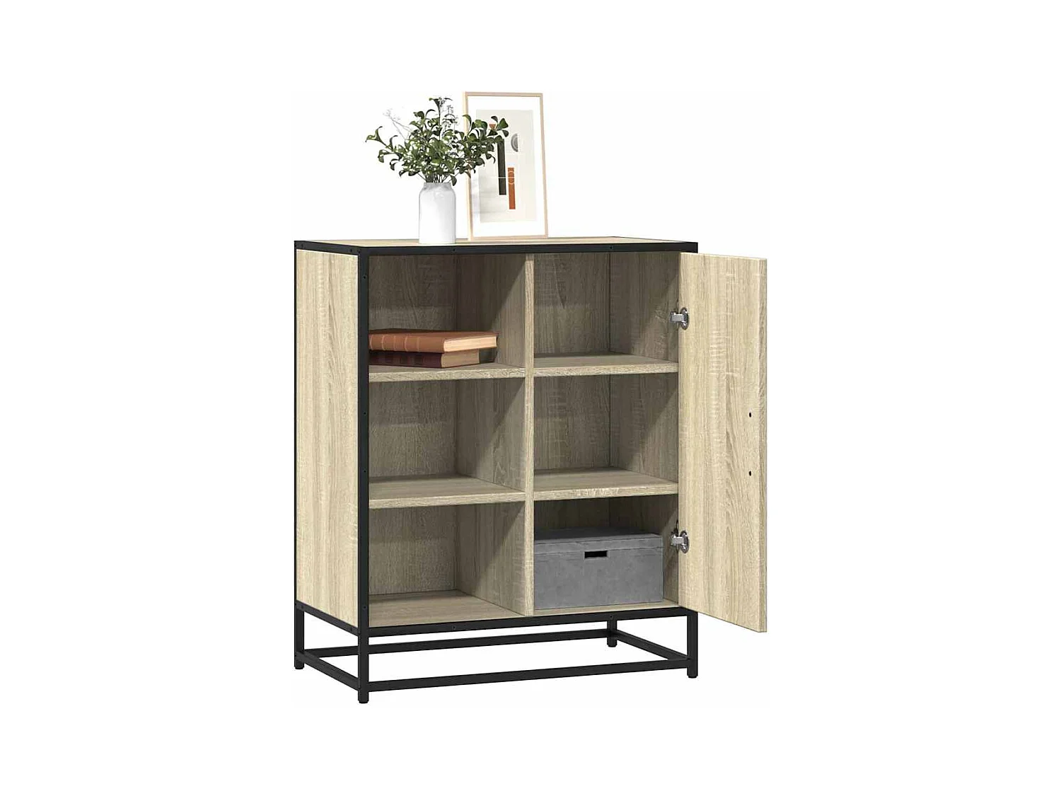 Buffet chêne sonoma 62x35x76 cm bois d'ingénierie