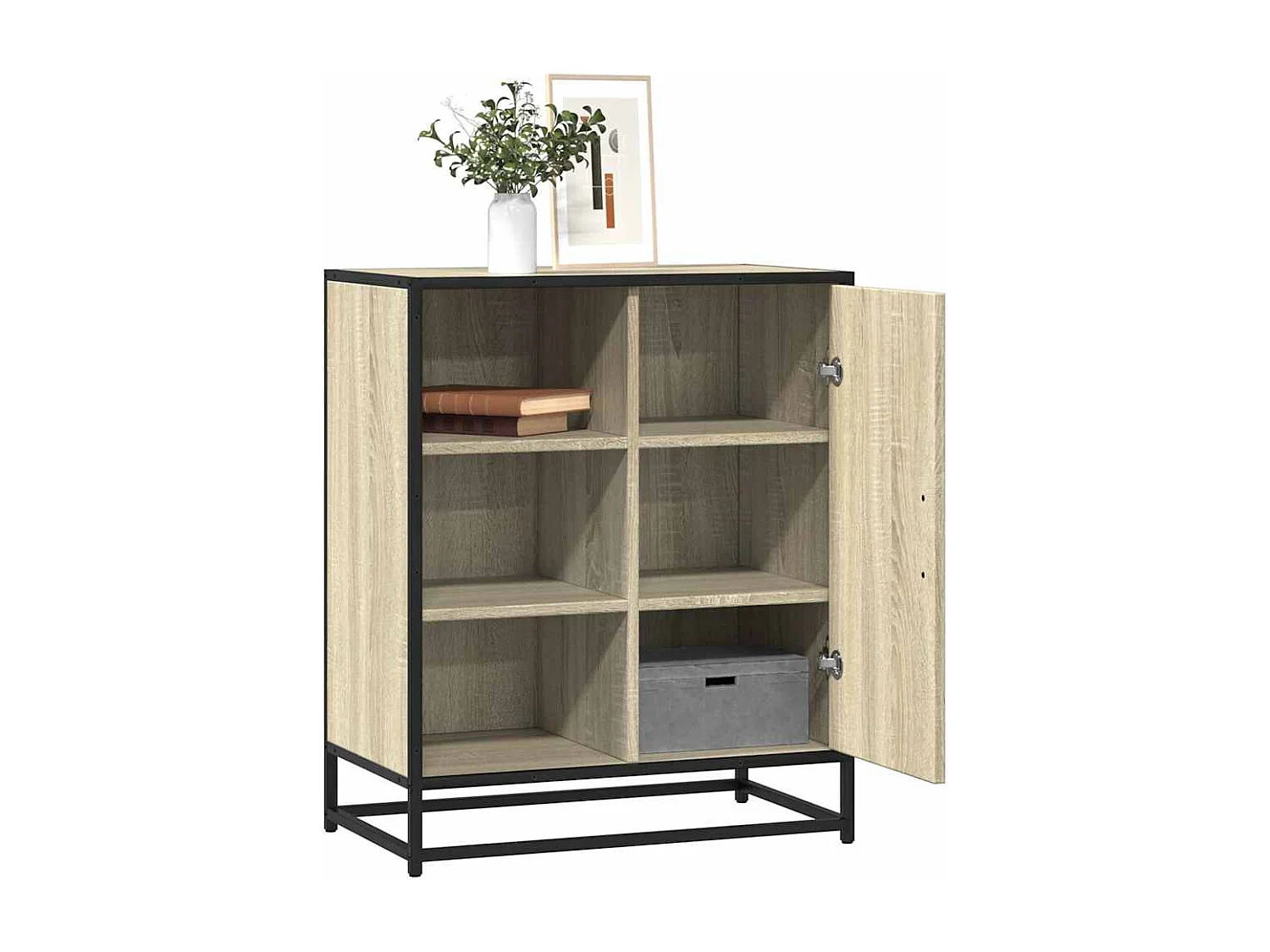 Buffet chêne sonoma 62x35x76 cm bois d'ingénierie