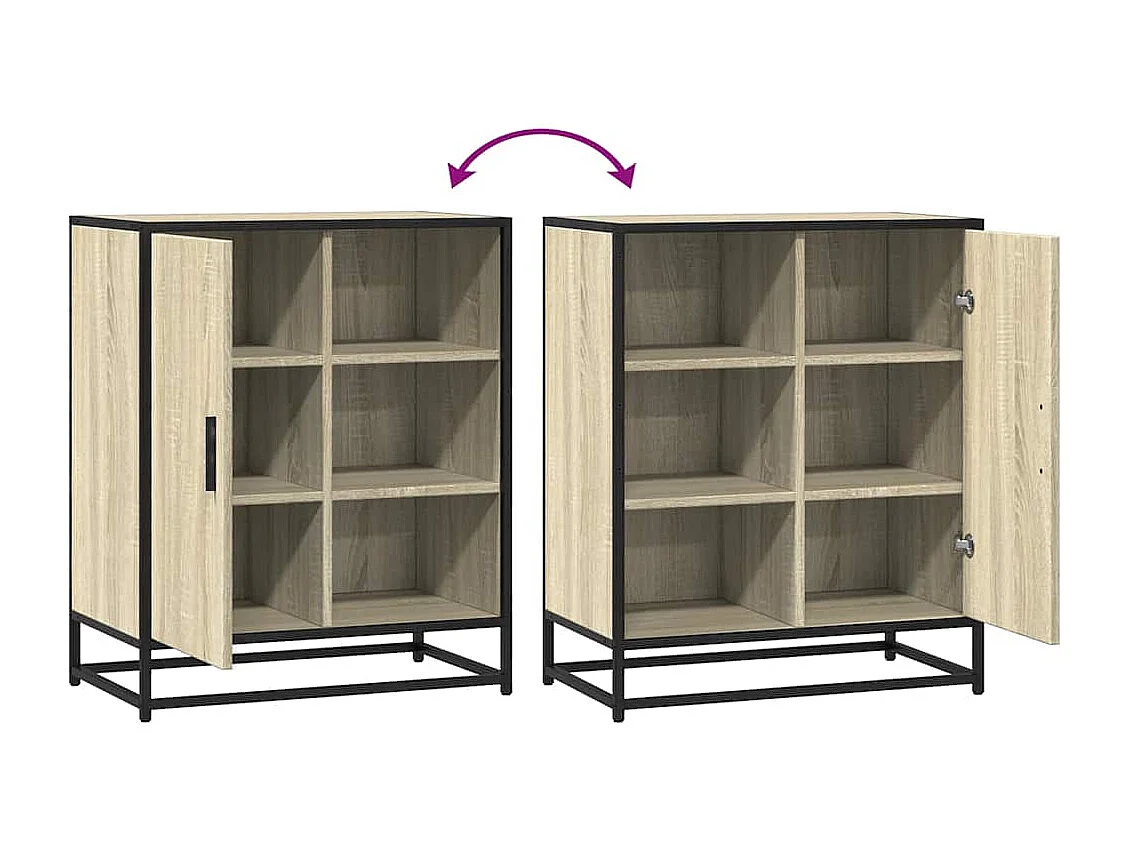 Buffet chêne sonoma 62x35x76 cm bois d'ingénierie