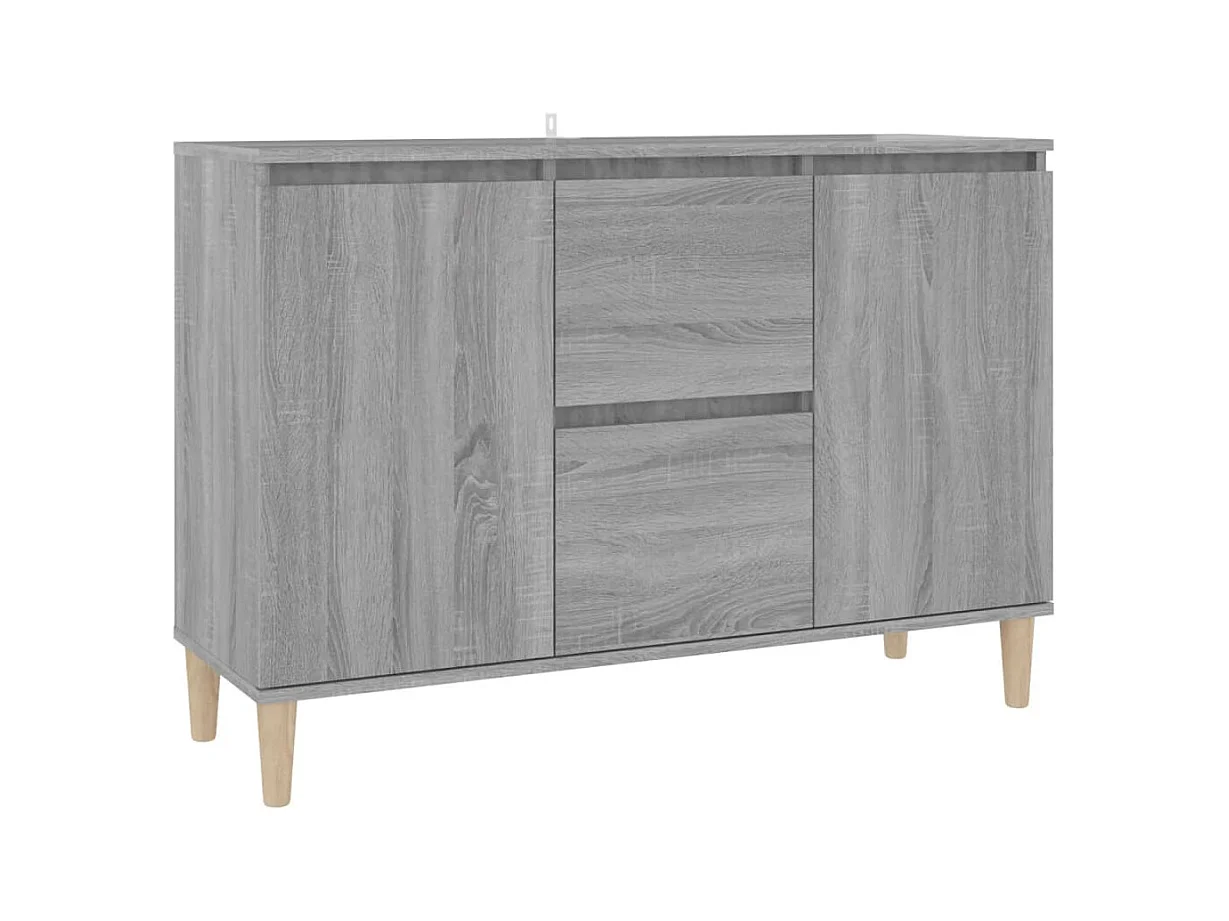 Sonoma graues Sideboard 101x35x70 cm Holzwerkstoff