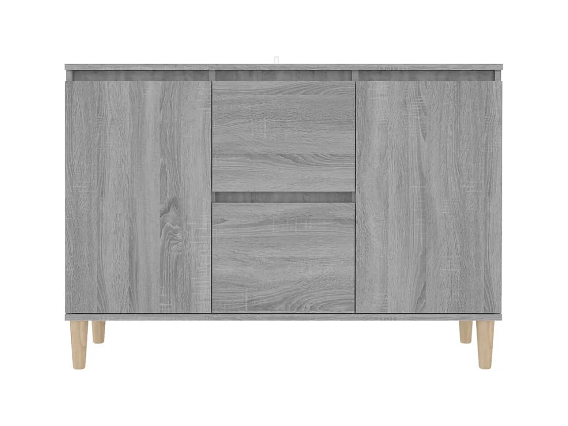 Sonoma graues Sideboard 101x35x70 cm Holzwerkstoff