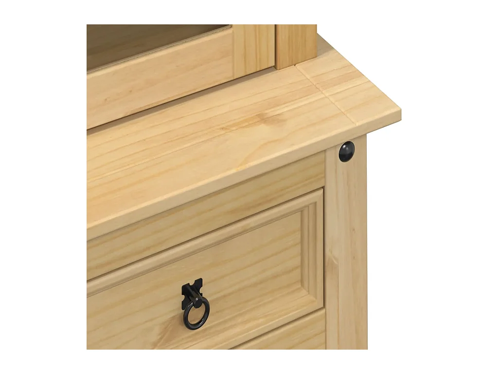 Vitrine en verre Corona 100x48,5x179 cm bois massif de pin