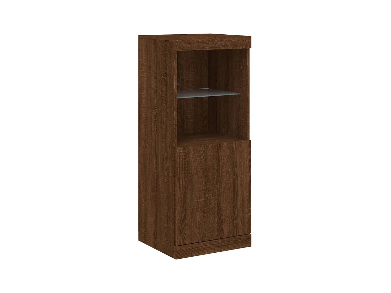 Buffet avec lumières LED chêne marron 41x37x100 cm