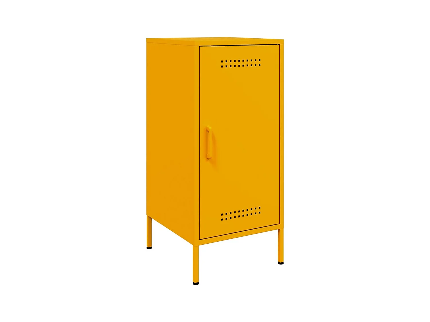 Buffets 2 pcs jaune moutarde 36x39x79 cm acier