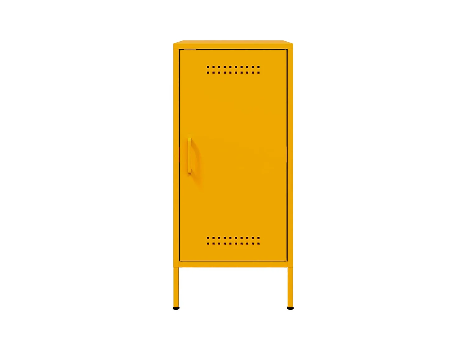 Buffets 2 pcs jaune moutarde 36x39x79 cm acier