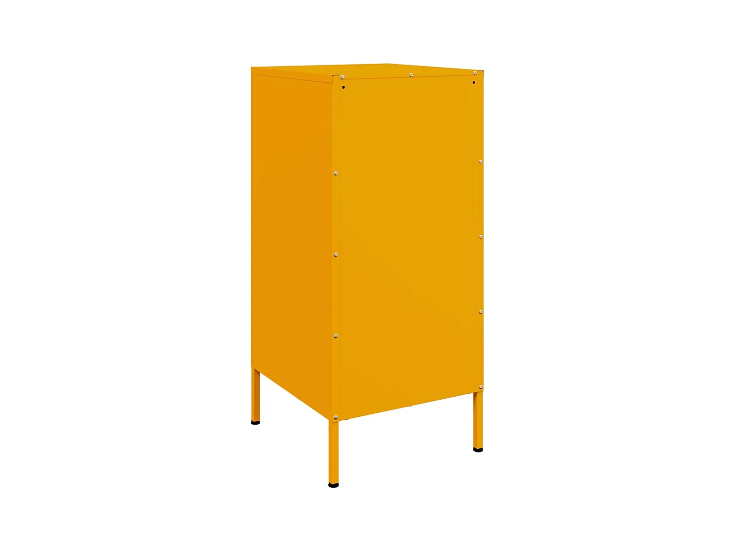 Buffets 2 pcs jaune moutarde 36x39x79 cm acier