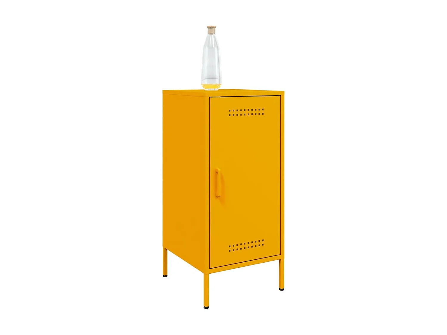 2-delige mosterdgele dressoirs 36x39x79 cm staal