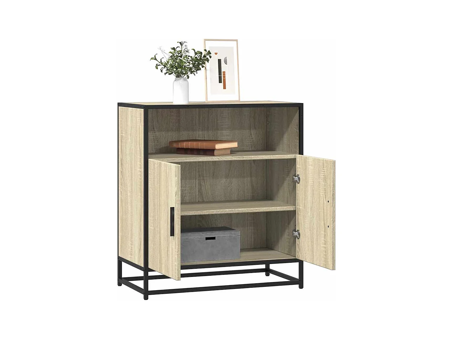 Buffet chêne sonoma 68x35x76 cm bois d'ingénierie