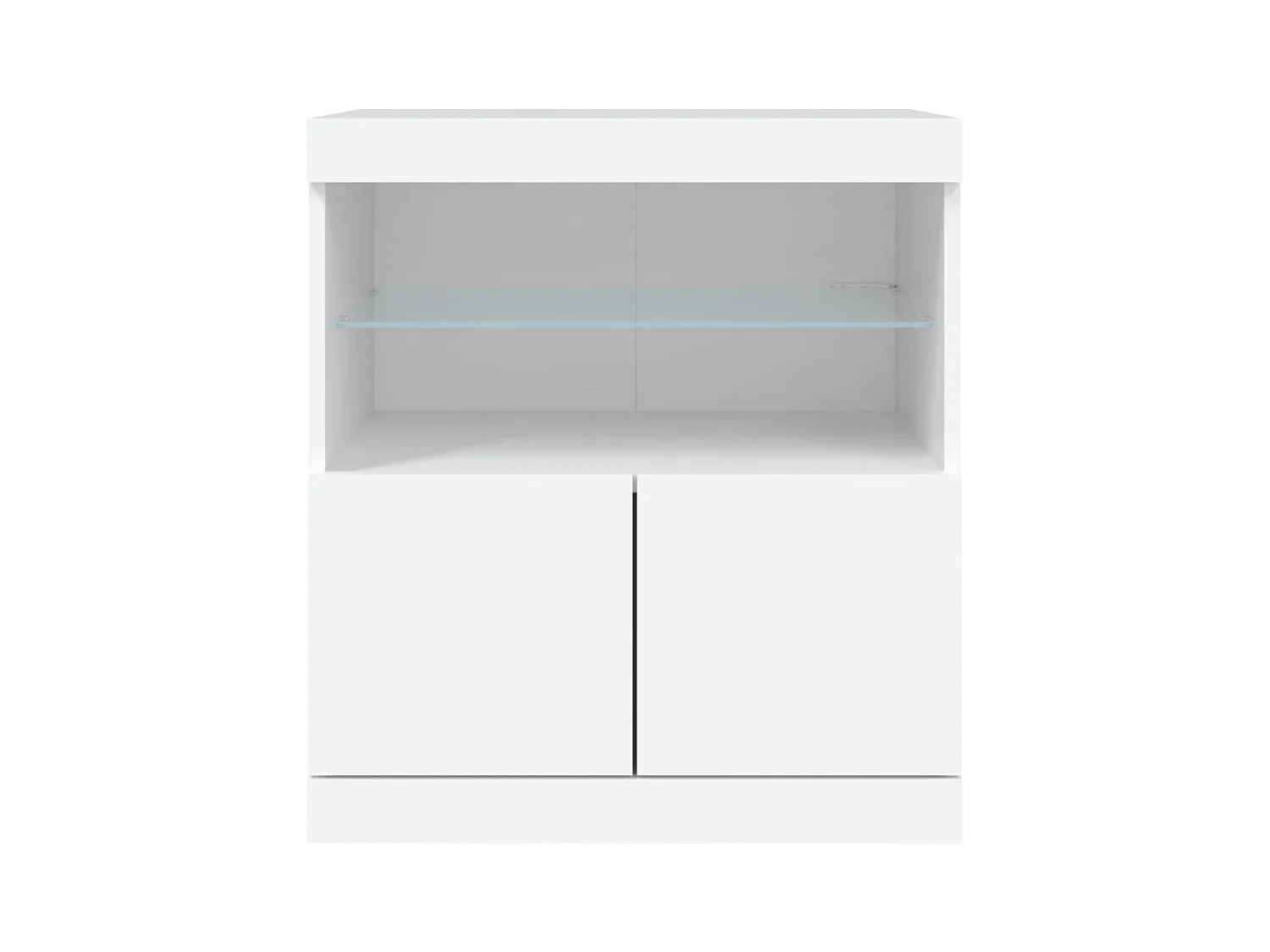 Buffet avec lumières LED blanc 60x37x67 cm