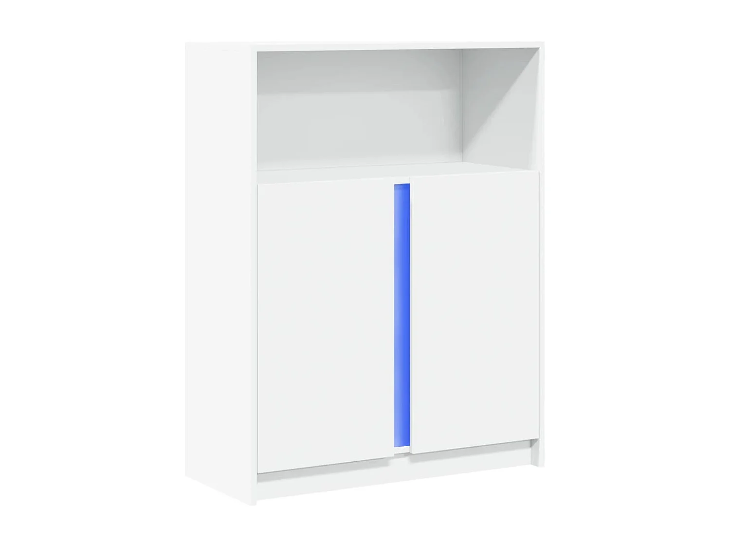 Buffet avec LED blanc 77x34x100 cm bois d'ingénierie