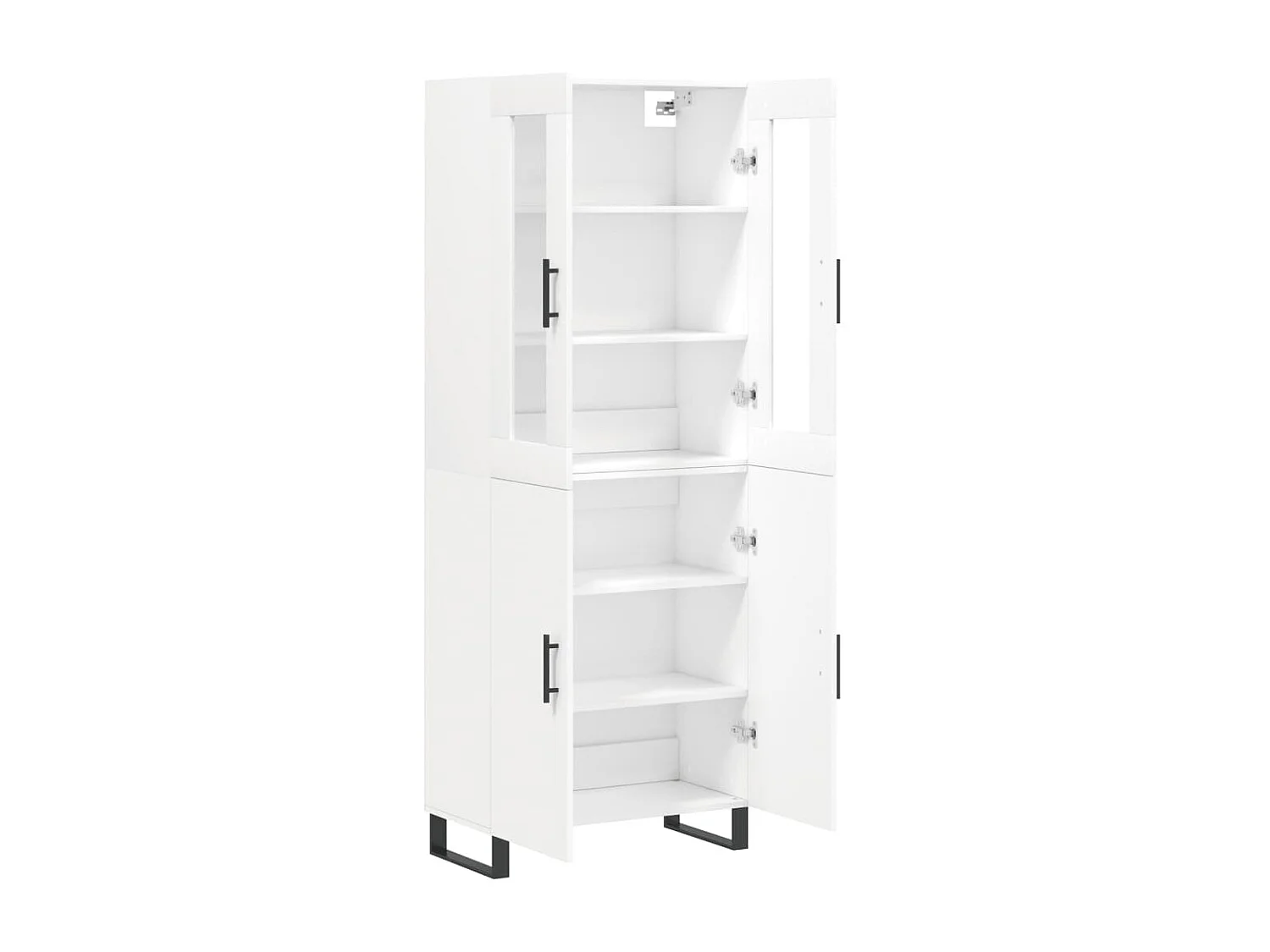 Buffet haut Blanc 69,5x34x180 cm Bois d'ingénierie