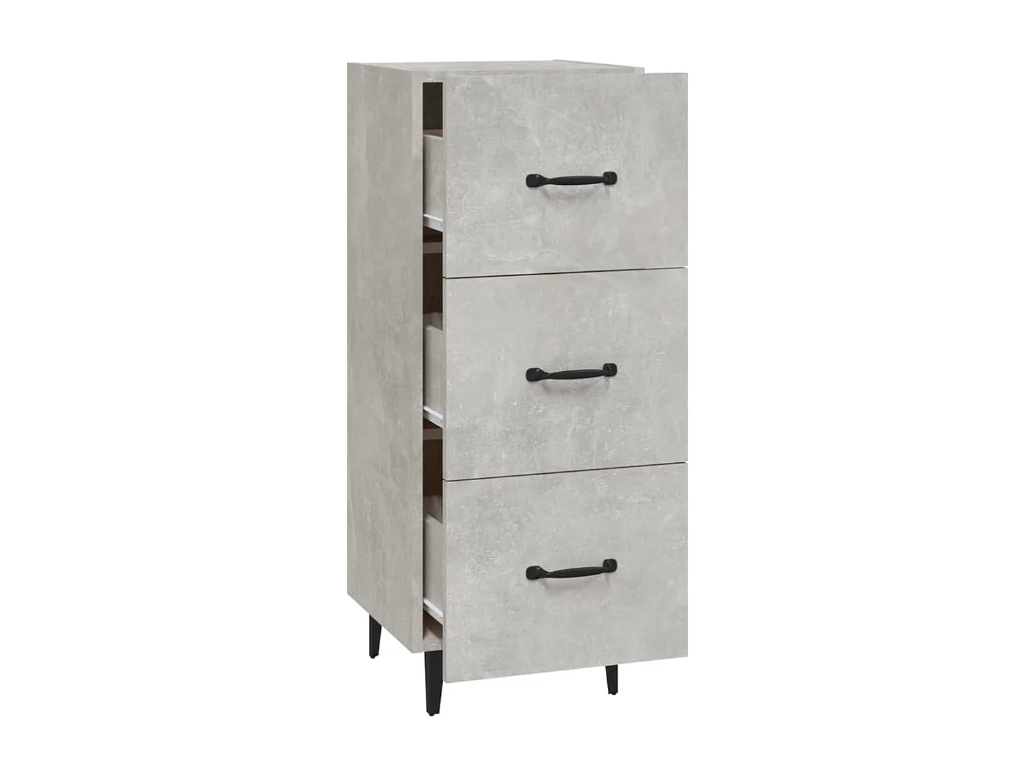 Buffet Gris béton 34,5x34x90 cm Bois d'ingénierie