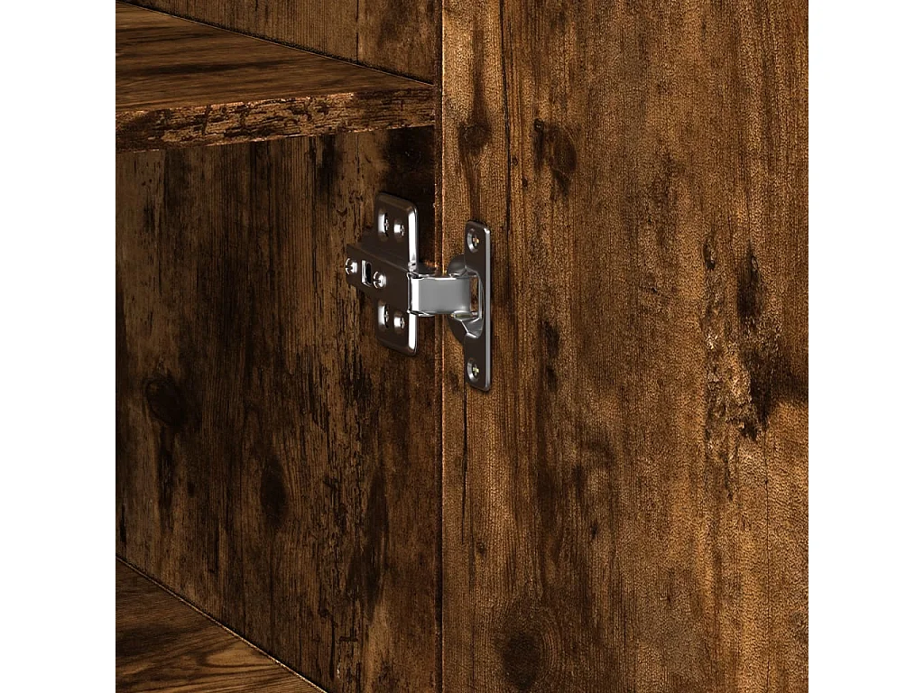 Credenza alta rovere affumicato 30x42,5x185 cm in legno ingegnerizzato