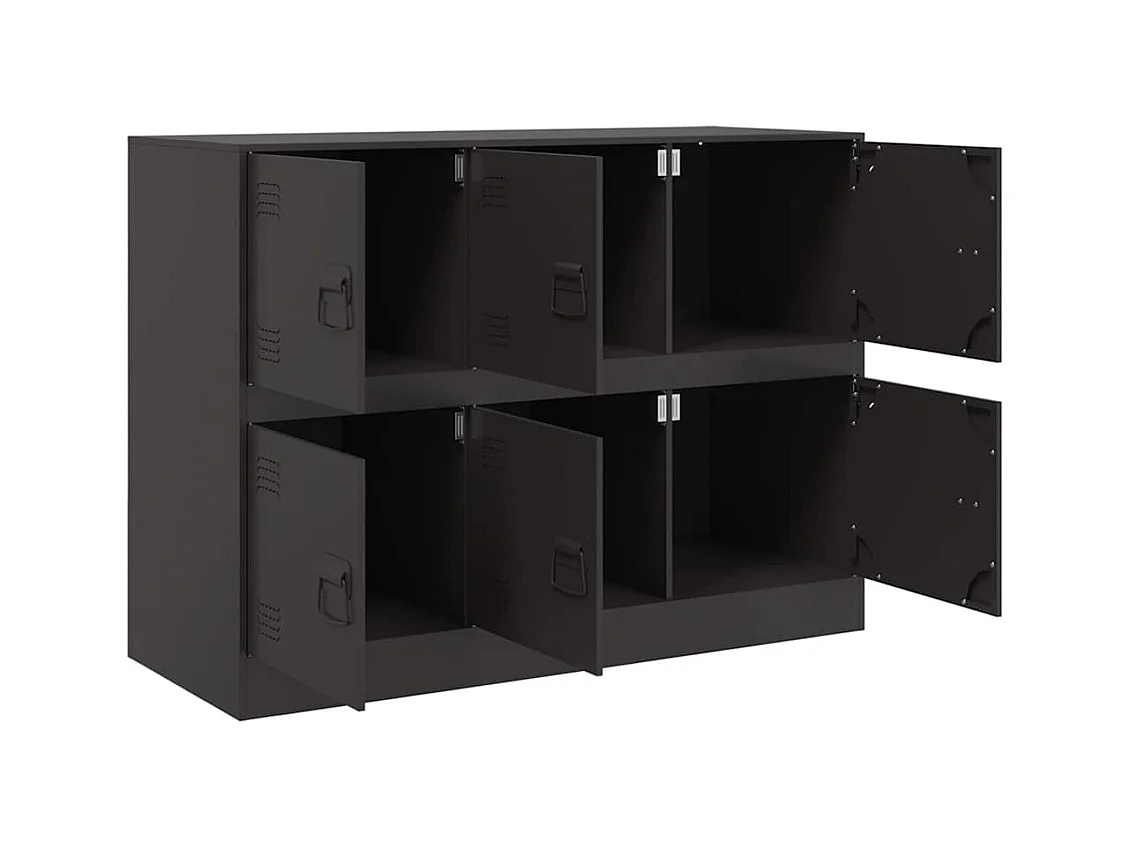 Buffet noir 99x39x73 cm acier