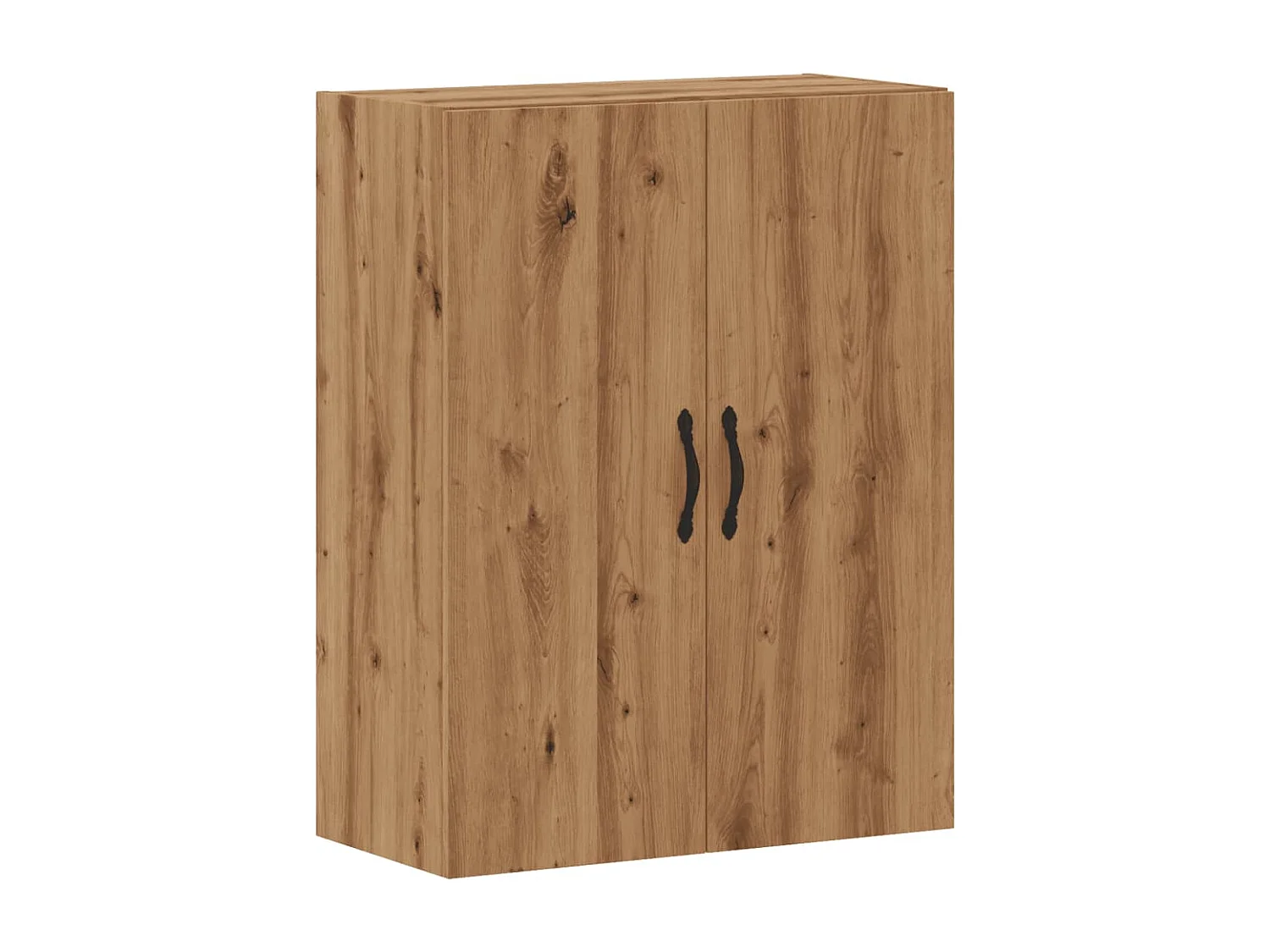 Handgemaakte eikenhouten wandkast 69,5x34x90 cm bewerkt hout