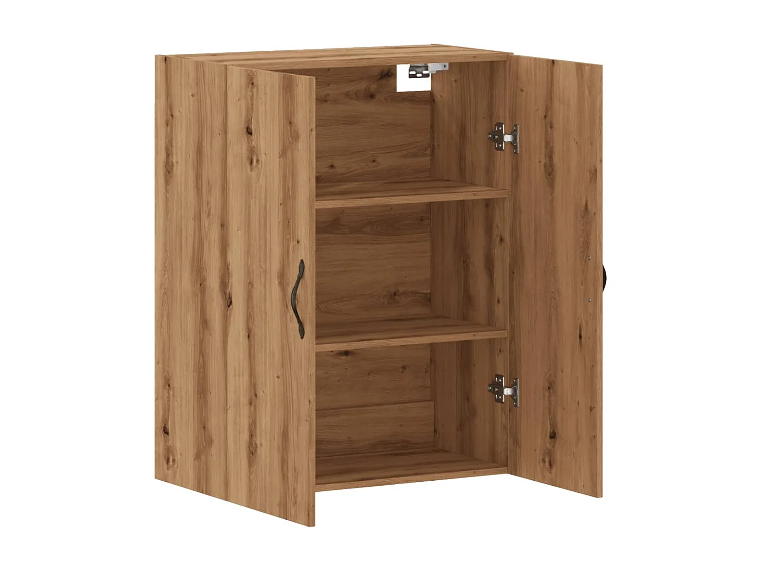 Handgemaakte eikenhouten wandkast 69,5x34x90 cm bewerkt hout