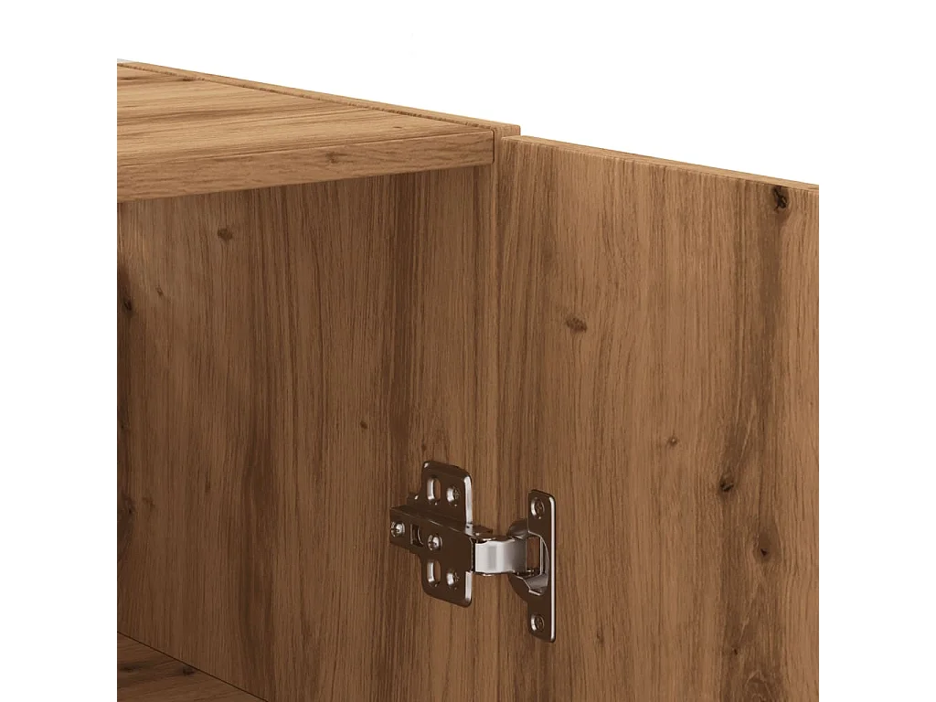 Handgemaakte eikenhouten wandkast 69,5x34x90 cm bewerkt hout