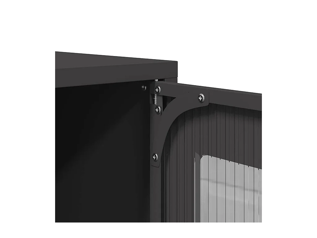 Buffet haut noir 68x39x107 cm acier