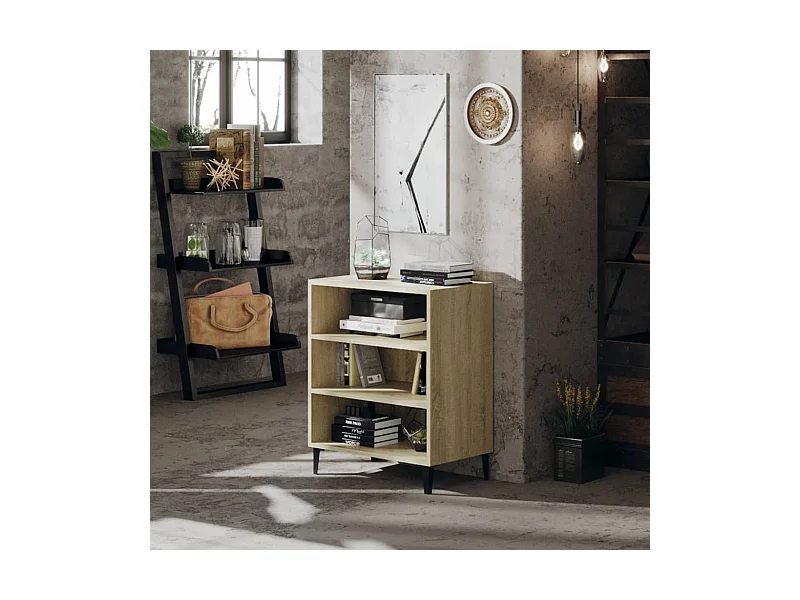 Buffet chêne sonoma 57x35x70 cm bois d'ingénierie