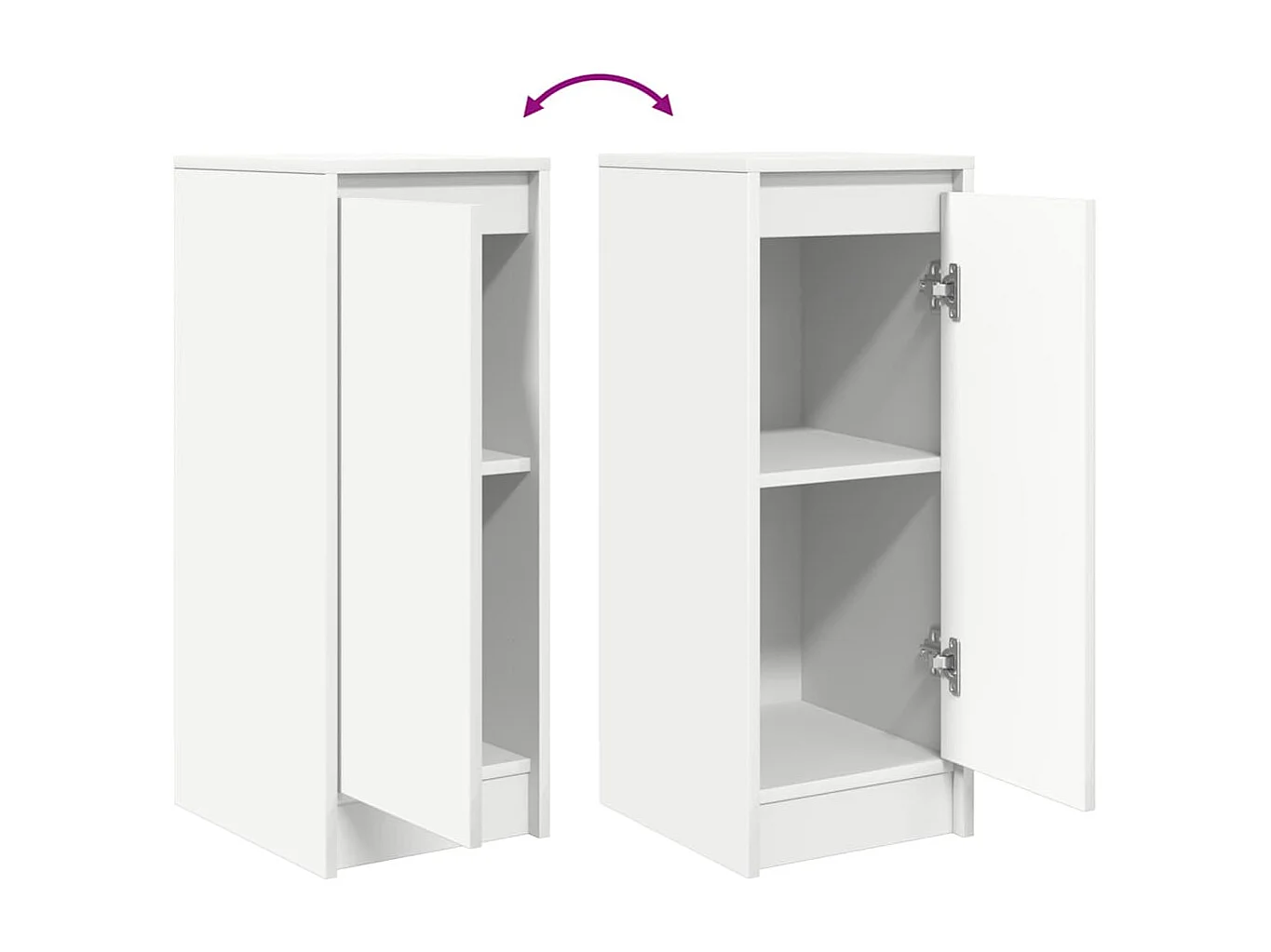 Buffet blanc 29,5x34x76 cm bois d'ingénierie