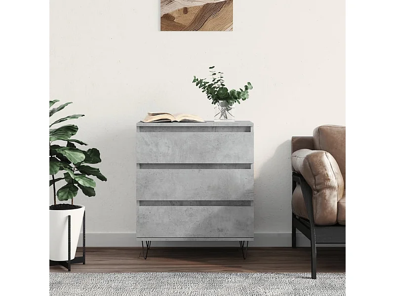 Credenza grigio cemento 60x35x70 cm in legno ingegnerizzato