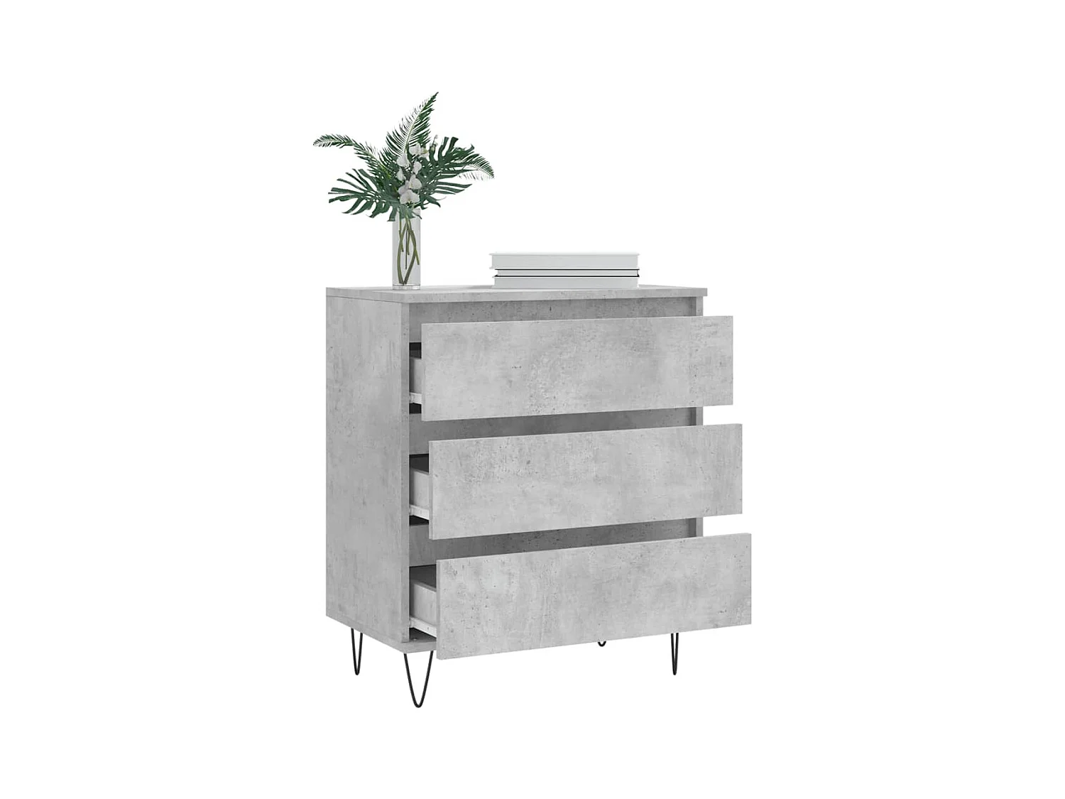 Credenza grigio cemento 60x35x70 cm in legno ingegnerizzato