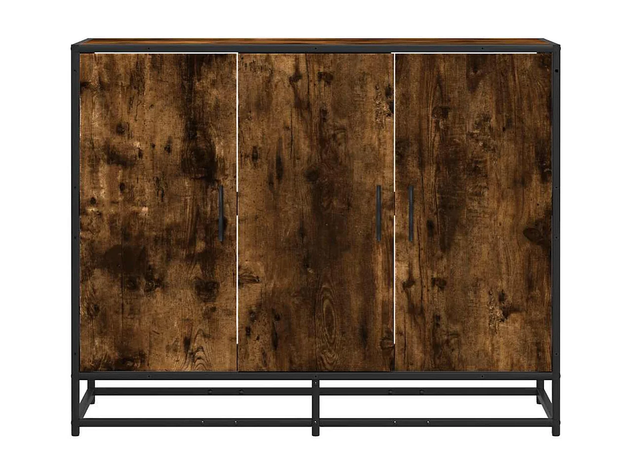 Buffet chêne fumé 94x35x76 cm bois d'ingénierie