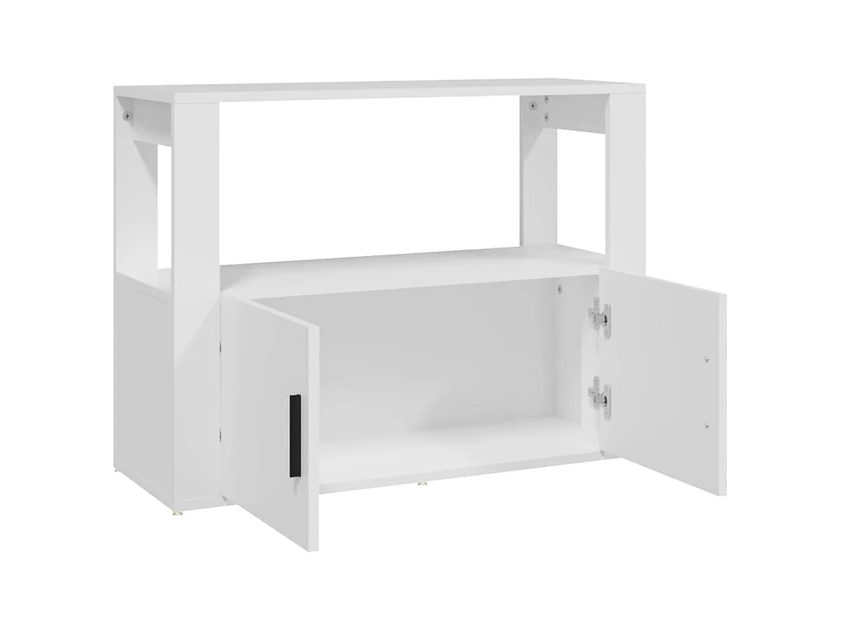 Buffet Blanc 80x30x60 cm Bois d'ingénierie