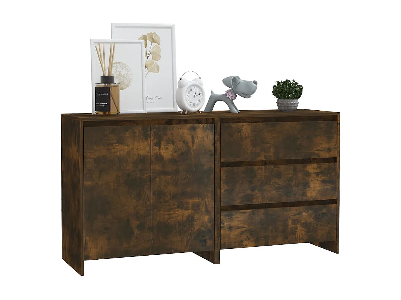 Buffets 2 pcs Chêne fumé Bois d'ingénierie