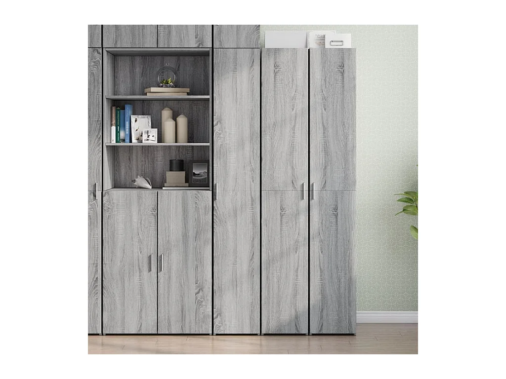 Buffet haut sonoma gris 30x42,5x185 cm bois d'ingénierie