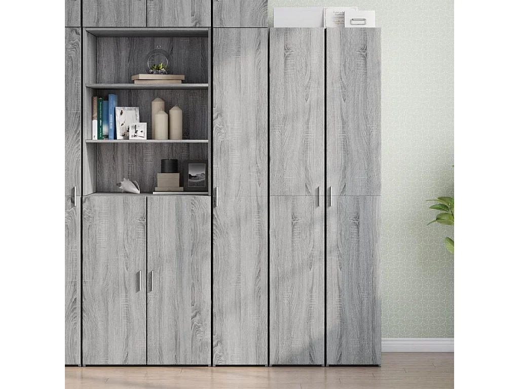 Buffet haut sonoma gris 30x42,5x185 cm bois d'ingénierie