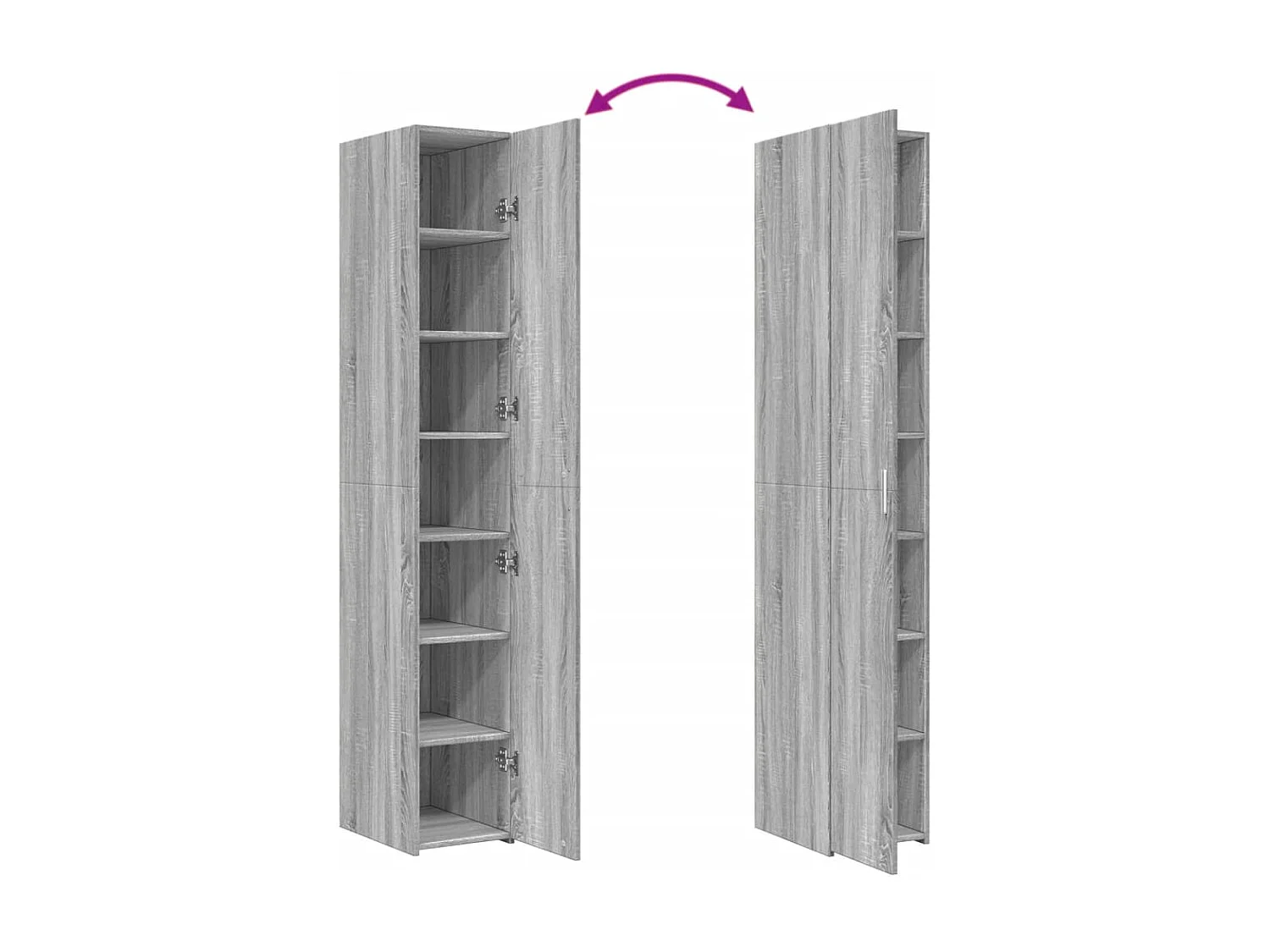 Buffet haut sonoma gris 30x42,5x185 cm bois d'ingénierie