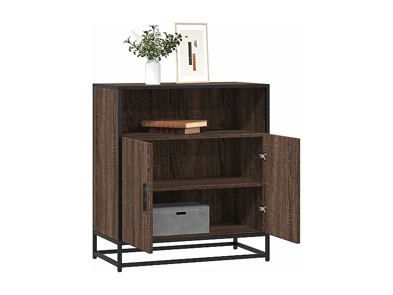 Sideboard aus brauner Eiche, 68 x 35 x 76 cm, Holzwerkstoff