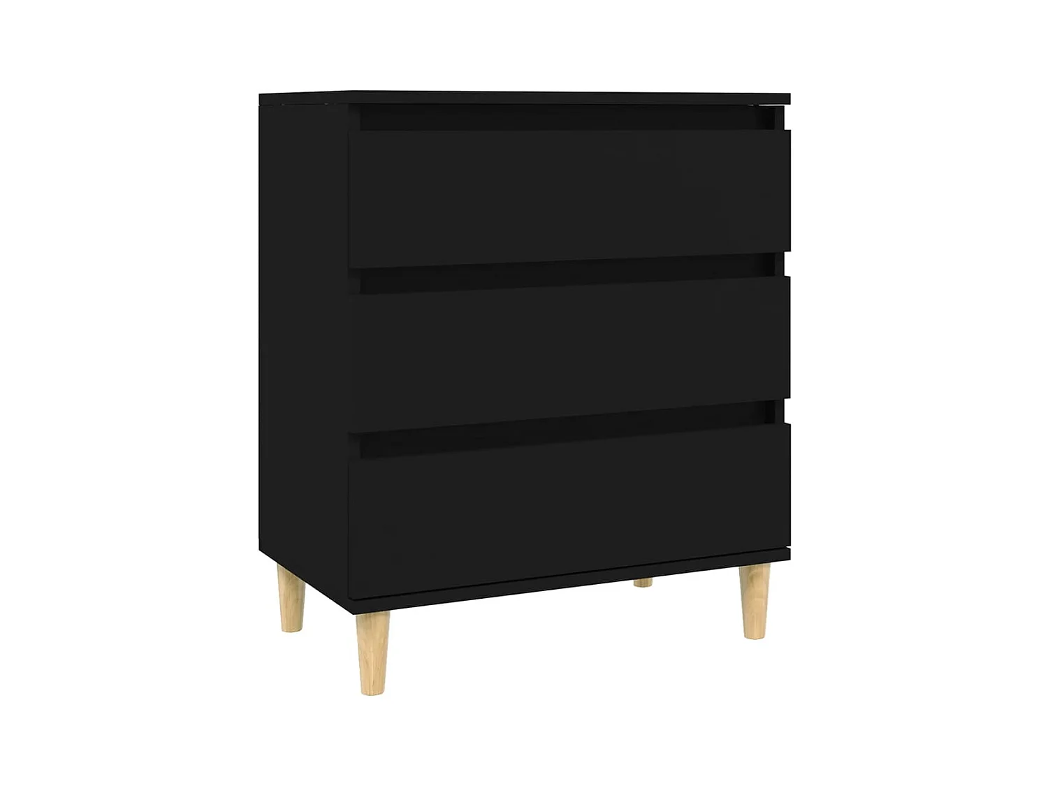 Buffet Noir 60x35x70 cm Bois d'ingénierie
