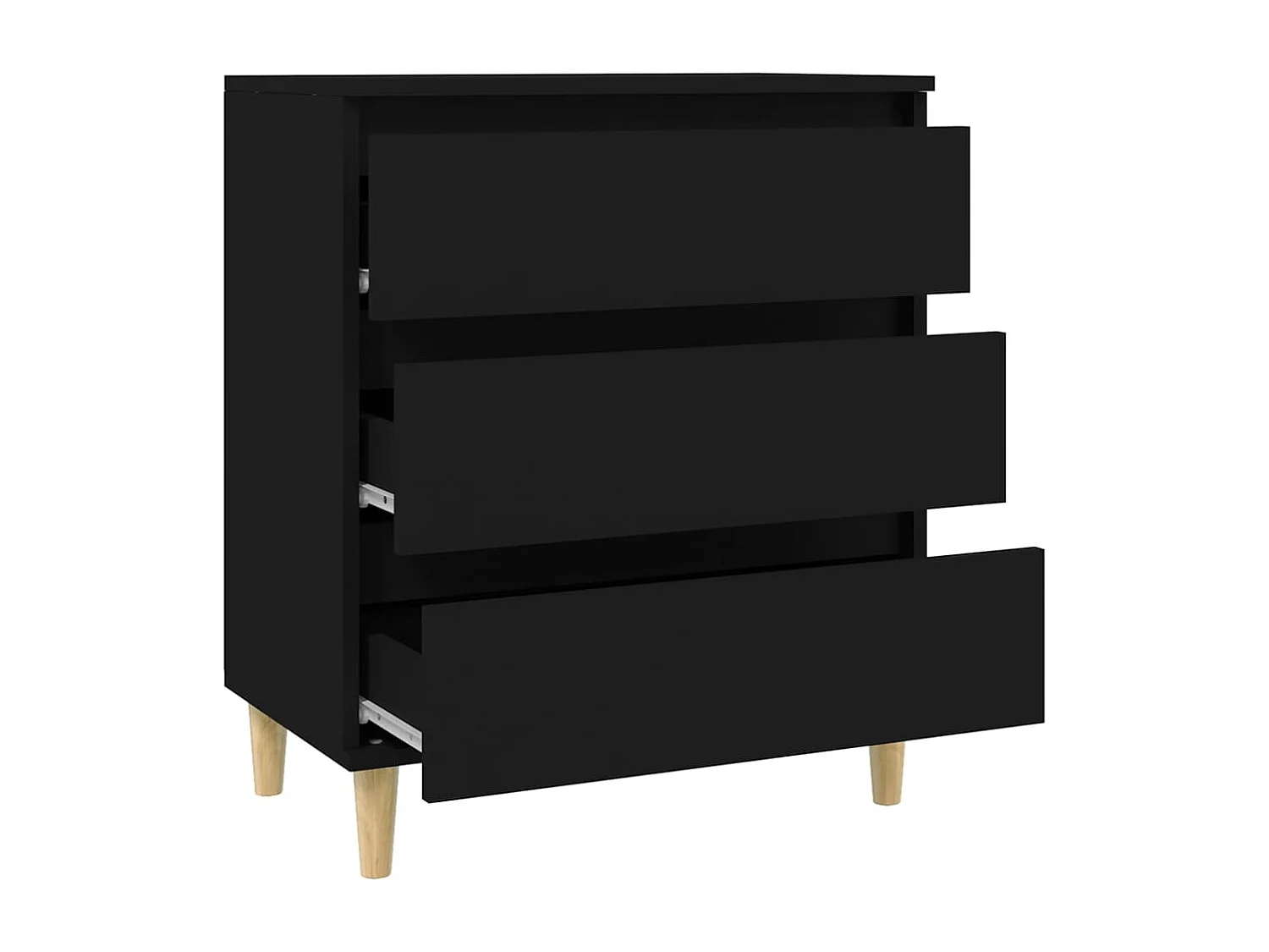 Buffet Noir 60x35x70 cm Bois d'ingénierie