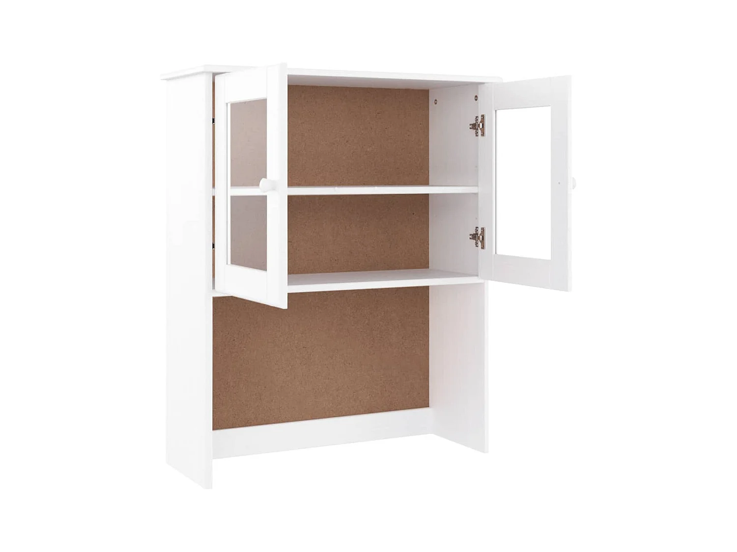 Cassettiera ALTA bianca 77x30x92 cm in legno massello di pino