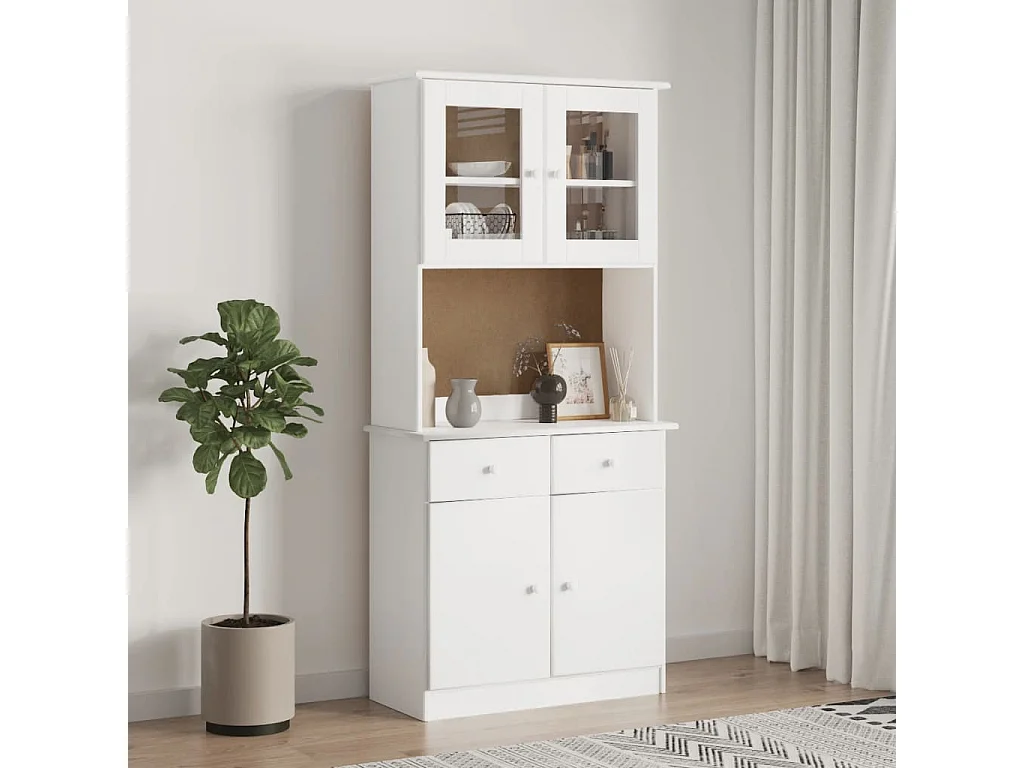 Dessus de commode ALTA blanc 77x30x92 cm bois massif de pin