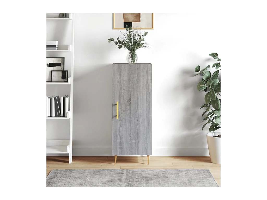 Credenza Sonoma grigia 34,5x34x90 cm Legno ingegnerizzato